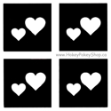 Picture of Mini Double Hearts Stencil (4 in 1)