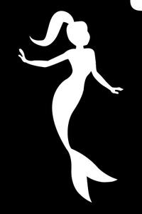 Mermaid Princess - Stencil (1pc) - Hokey Pokey Shop | Professional Face