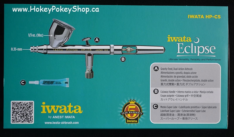 Iwata-Medea Eclipse HP CS Dual Action Airbrush Gun / Gravity Feed