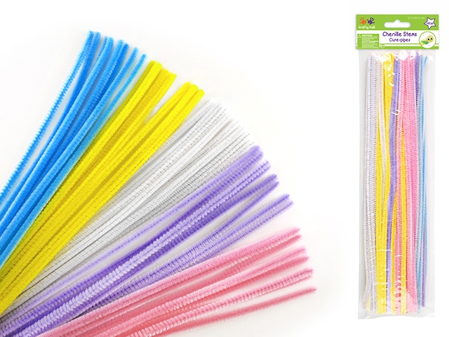 Pipe Cleaners, 6mm x 30cm, 40 pk, Lime Green, Chenille Stems