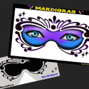 Picture of Mardi Gras Stencil Eyes - 82SE