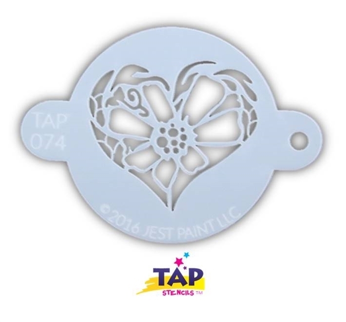 Picture of TAP 074 Face Painting Stencil - Flower Heart