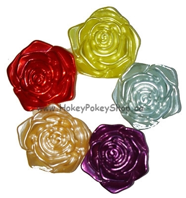 Picture of Pearl Rose Gems - Assorted Colours - 18x18mm (5 pc.) (FG-RA)