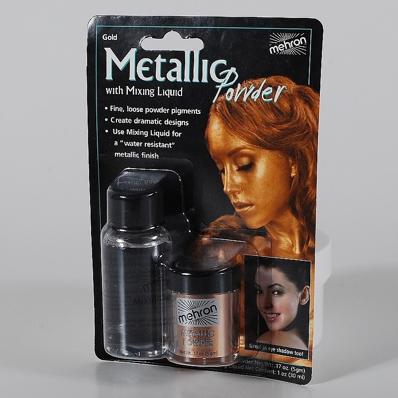 Mehron - Metallic Powder with Mixing Liquid Gold