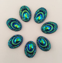 Picture of Big Peacock Gems - Deep Green - 13x18mm  (7 pc.) (SG-BP5)