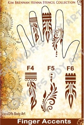 Picture of Henna Stencil 9 - Finger Accents F4, F5, F6 - SOBA
