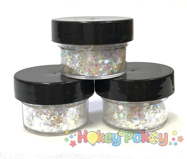 Picture of ABA Loose Chunky Glitter - Holographic White Blend (15ml)