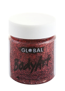 Picture of Global Colours Red Glitter Gel 45mL 