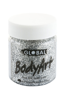 Picture of Global Colours Silver Glitter Gel 45mL 