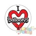 Picture of Sticker Roll - I <3 Balloons - 250/roll - 2.125''