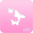 Picture of Pink Power Face Painting Stencil (1006) - 3 Butterflies