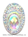 Picture of Big Peacock Oval Gems - Crystal - 13x18mm (20pk) - POGC-20