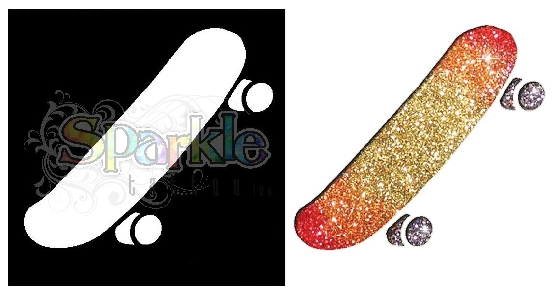 Picture of Skateboard - Sparkle Stencil (1pc)