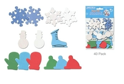 Picture of Foam-Fun Glitter Sticker Shapes - Snowflake Winter Wonderland (KX082)