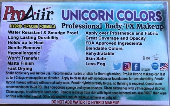 Picture of ProAiir Hybrid - Unicorn Pastel Colour Airbrush  Paint Set ( 6 x  1 oz )