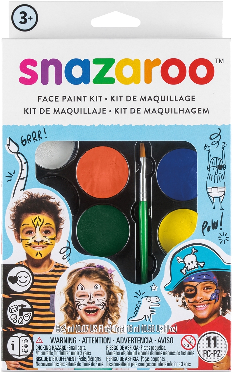 Snazaroo Face Paints - Rainbow Face Paint Kit, Set of 8