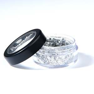 glitter chunky superstar 6ml biodegradable mix silver tattoos
