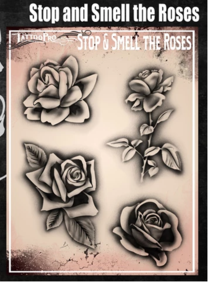 Picture of Tattoo Pro Stencil -  Stop and Smell the Roses (ATPS189)