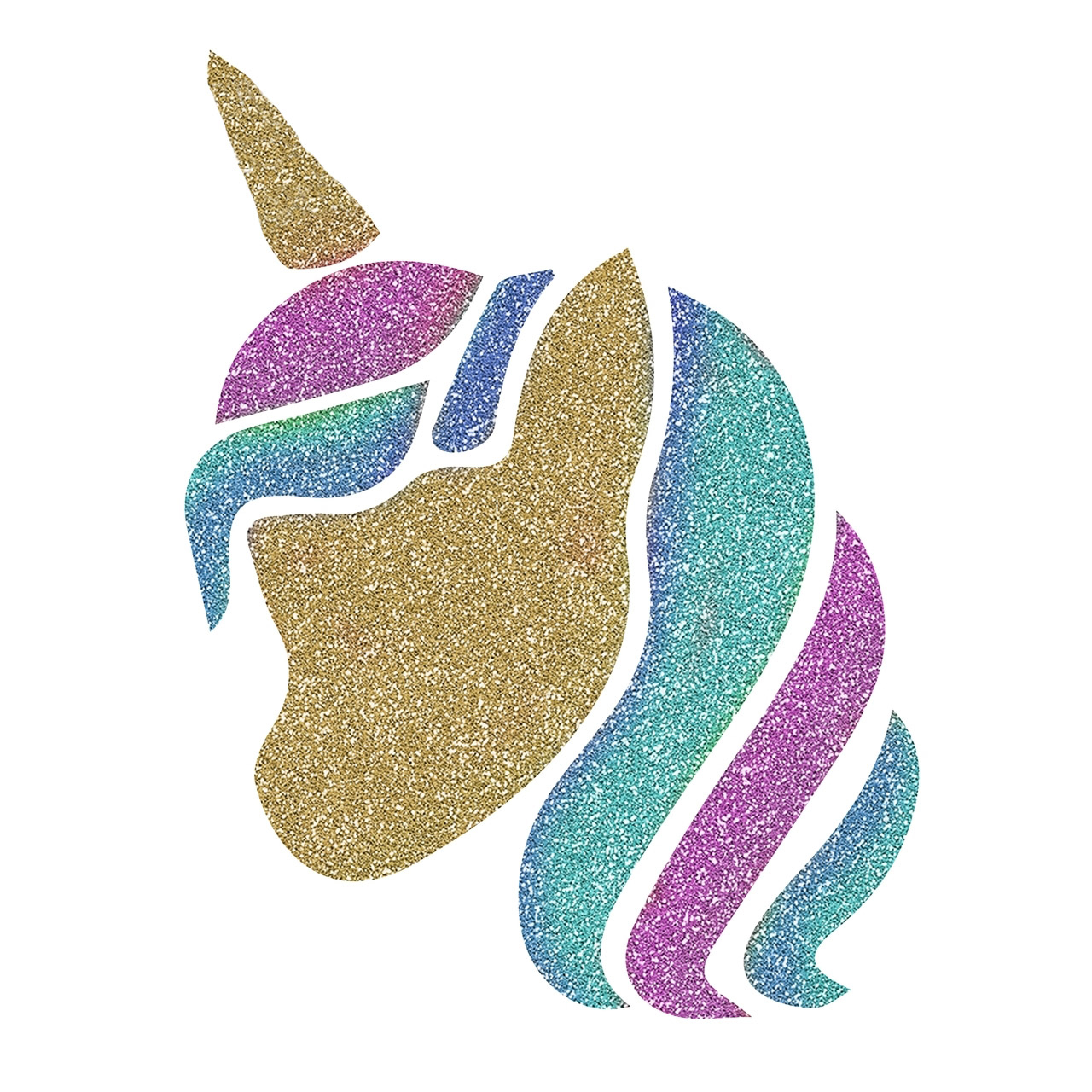 Unicorn Head Glitter Tattoo Stencil - HP (5pc pack) - Hokey Pokey Shop