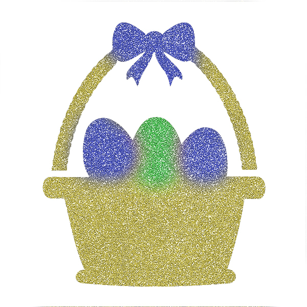 Picture of Easter Basket Glitter Tattoo Stencil - HP-91 (5pc pack)