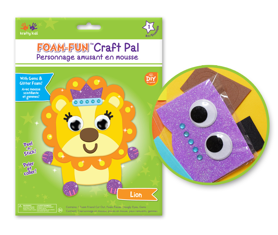 Picture of Krafty Kids Kit: DIY Foam Friends Craft Kit - Lion (CK192-T)