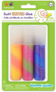 Picture of Krafty Kids Swirl Glitter Glue ( 3pc ) - Popsicle