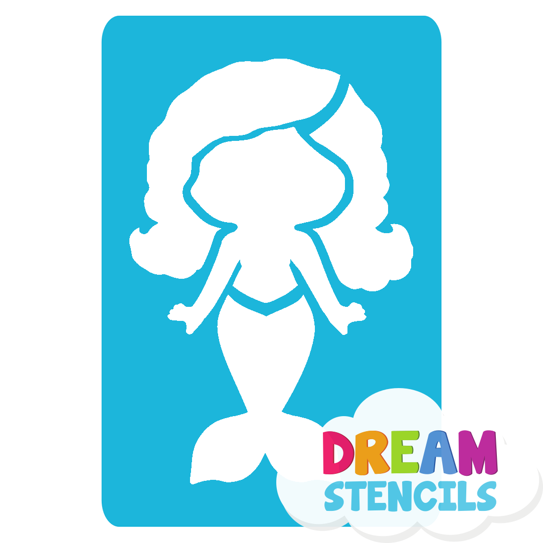 Picture of Baby Mermaid Glitter Tattoo Stencil - HP-116 (5pc pack)