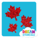 Picture of Cascading Maple Leaves Glitter Tattoo Stencil - HP-104 (5pc pack)