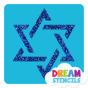 Picture of Star of David Glitter Tattoo Stencil - HP-38 (5pc pack)