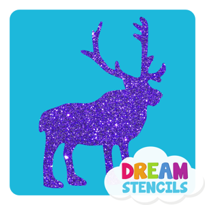 Picture of Reindeer Glitter Tattoo Stencil - HP-25 (5pc pack)