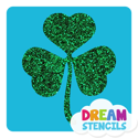 Picture of Three-Leaf Clover (Shamrock) Glitter Tattoo Stencil - HP-52 (5pc pack)