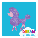 Picture of Poodle Glitter Tattoo Stencil - HP-82 (5pc pack)