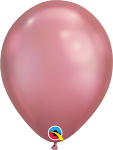 Picture of 7" Qualatex Chrome Mauve round balloons - (100/bg)