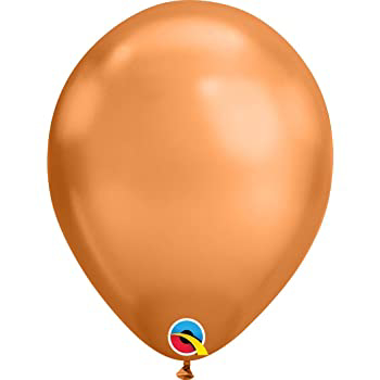 Picture of 7" Qualatex Chrome Copper round balloons - (100/bg)
