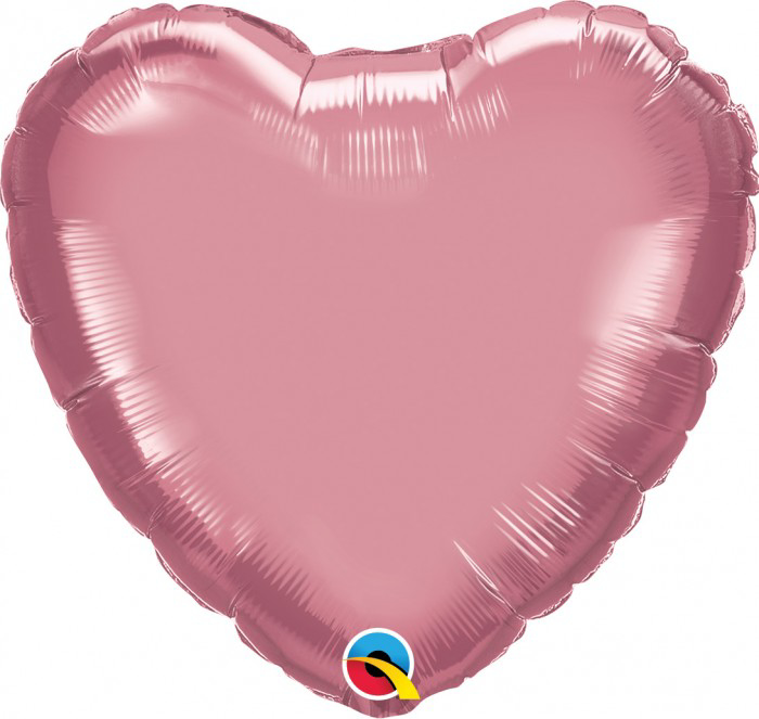 Picture of 18" Chrome Mauve Heart Foil Balloon(1pc)