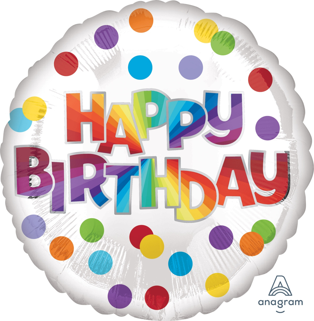 Picture of 17''Happy Birthday Dots of Color (1pc)