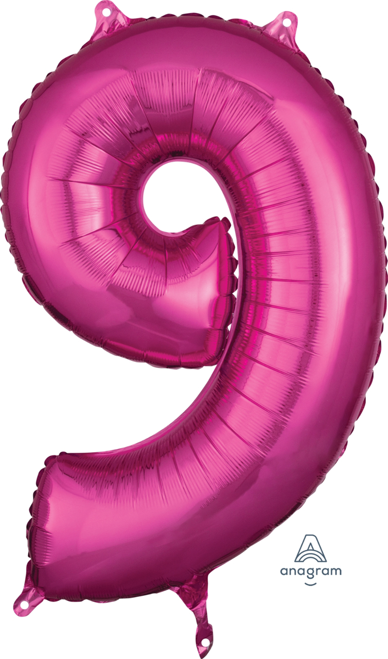 Picture of 26'' Mid-Size Shape Number 9 - Pink (1pc)