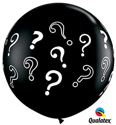 Picture of Qualatex 3FT Round - Question Marks Balloon (2/bag)