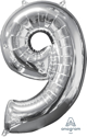 Picture of 26'' Mid-Size Shape Number 9 - Silver (1pc)