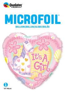 Picture of 18'' It's A Girl Soft Pony Balloon (1pc)