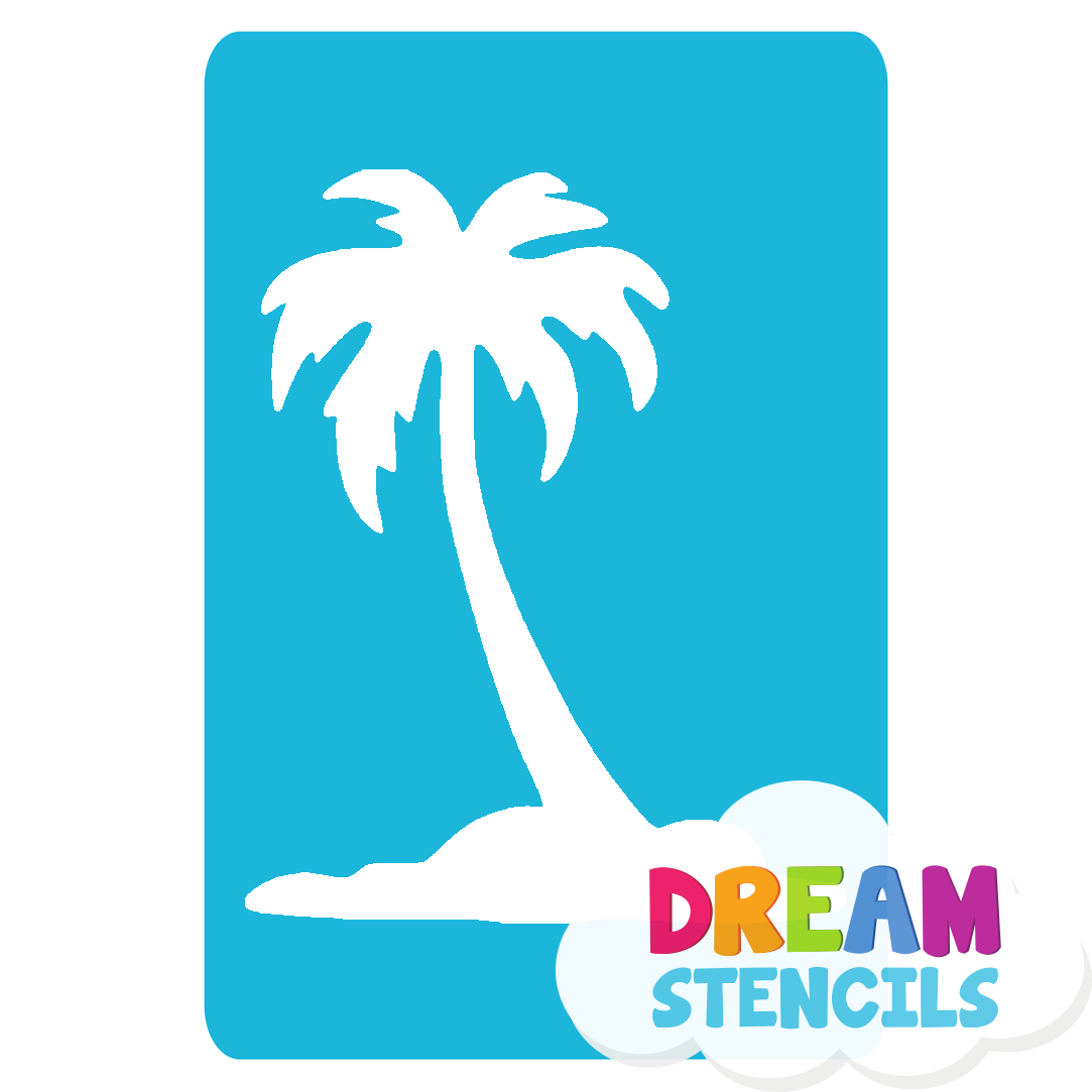 Picture of Single Palm Tree Glitter Tattoo Stencil - HP-150 (5pc pack)