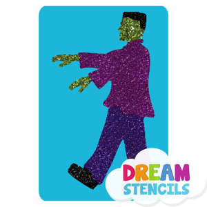Picture of Walking Frankenstein Glitter Tattoo Stencil - HP-177 (5pc pack)