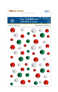 Picture of Holiday Trendz Gem Embellishments : 10/8/6mm  Gems x58 (SX132)