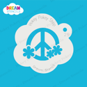 Picture of Flower Round Peace Sign - Dream Stencil - 25