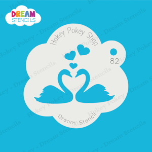 Picture of Kissing Swans - Dream Stencil - 82