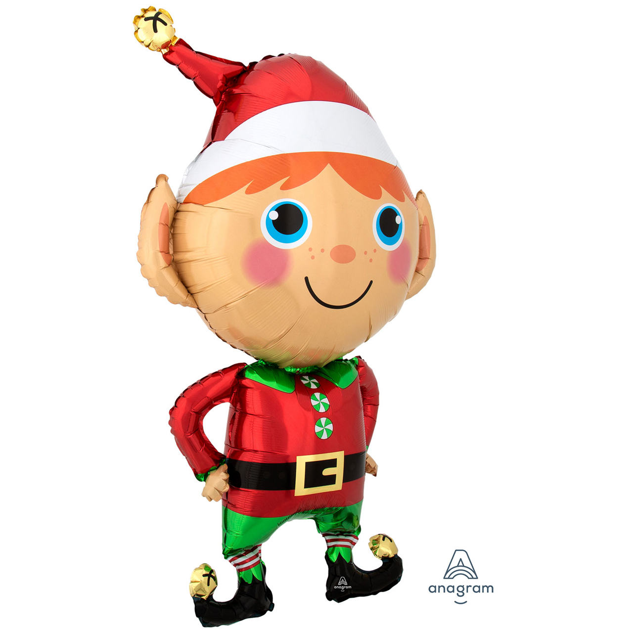 Picture of Happy Christmas Elf Foil Balloon - 35" (1pc)
