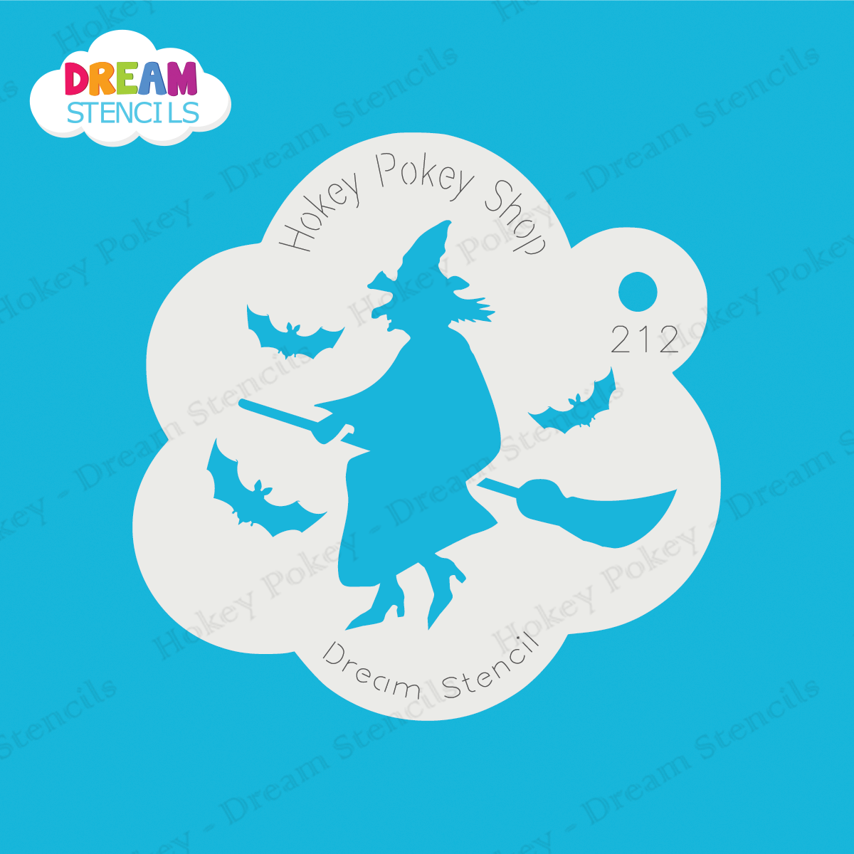 Picture of Witch With Bats - Dream Stencil - 212