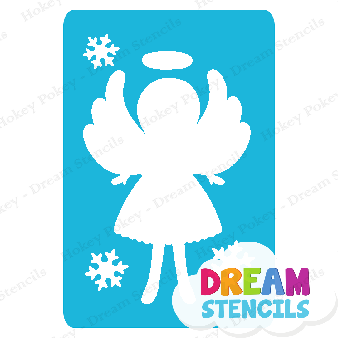 Picture of Christmas Angel Glitter Tattoo Stencil - HP-216 (5pc pack)