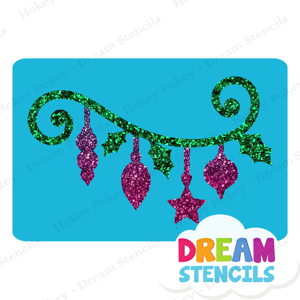 Picture of Hanging Ornaments Glitter Tattoo Stencil - HP-22 (5pc pack)