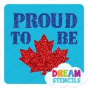 Picture of Proud To Be Canadian Glitter Tattoo Stencil - HP-223 (5pc pack)